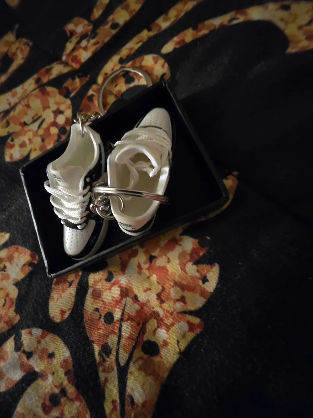 Nike Black and White Mini Sneaker Keychain